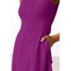 image:imageANRABESS Women Formal Sleeveless Cocktail Midi Dresses  Summer Wedding Guest Dress Elegant with Belted Business Work Modest ALine Versatile for Party Dinner EveningFuchsia