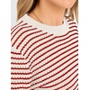 image:imageANRABESS Women Long Sleeve Striped Sweater Top  Crochet Knit Crew Neck Pullover Comfy Soft Clothing Casual Daily Wear Work Travel amp Vacation Fall Spring Trendy OutfitsWhite Red