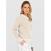 image:imageANRABESS Women Long Sleeve Striped Sweater Top  Crochet Knit Crew Neck Pullover Comfy Soft Clothing Casual Daily Wear Work Travel amp Vacation Fall Spring Trendy OutfitsWhite Apricot