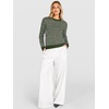 image:imageANRABESS Women Long Sleeve Striped Sweater Top  Crochet Knit Crew Neck Pullover Comfy Soft Clothing Casual Daily Wear Work Travel amp Vacation Fall Spring Trendy OutfitsGreen White