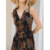 image:imageANRABESS Womens Floral Tulle Wedding Guest Maxi Dress  V Neck SleevelessALine Elastic WaistCasual Flowy Formal BohoBridal Shower Garden Party Beach VacationSummer FallFloral Black Yellow