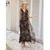 image:imageANRABESS Womens Floral Tulle Wedding Guest Maxi Dress  V Neck SleevelessALine Elastic WaistCasual Flowy Formal BohoBridal Shower Garden Party Beach VacationSummer FallFloral Black Yellow