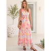 image:imageANRABESS Womens Floral Tulle Wedding Guest Maxi Dress  V Neck SleevelessALine Elastic WaistCasual Flowy Formal BohoBridal Shower Garden Party Beach VacationSummer FallYellow Pink Floral White