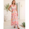 image:imageANRABESS Womens Floral Tulle Wedding Guest Maxi Dress  V Neck SleevelessALine Elastic WaistCasual Flowy Formal BohoBridal Shower Garden Party Beach VacationSummer FallYellow Pink Floral White