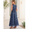 image:imageANRABESS Womens Floral Tulle Wedding Guest Maxi Dress  V Neck SleevelessALine Elastic WaistCasual Flowy Formal BohoBridal Shower Garden Party Beach VacationSummer FallDusty Blue