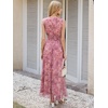 image:imageANRABESS Womens Floral Tulle Wedding Guest Maxi Dress  V Neck SleevelessALine Elastic WaistCasual Flowy Formal BohoBridal Shower Garden Party Beach VacationSummer FallDusty Orchid Floral