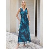 image:imageANRABESS Womens Floral Tulle Wedding Guest Maxi Dress  V Neck SleevelessALine Elastic WaistCasual Flowy Formal BohoBridal Shower Garden Party Beach VacationSummer FallFloral Blue