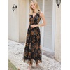 image:imageANRABESS Womens Floral Tulle Wedding Guest Maxi Dress  V Neck SleevelessALine Elastic WaistCasual Flowy Formal BohoBridal Shower Garden Party Beach VacationSummer FallFloral Black Yellow