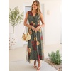 image:imageANRABESS Womens Floral Tulle Wedding Guest Maxi Dress  V Neck SleevelessALine Elastic WaistCasual Flowy Formal BohoBridal Shower Garden Party Beach VacationSummer FallRed Yellow Rose