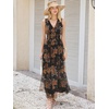image:imageANRABESS Womens Floral Tulle Wedding Guest Maxi Dress  V Neck SleevelessALine Elastic WaistCasual Flowy Formal BohoBridal Shower Garden Party Beach VacationSummer FallFloral Black Yellow