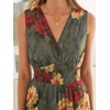 image:imageANRABESS Womens Floral Tulle Wedding Guest Maxi Dress  V Neck SleevelessALine Elastic WaistCasual Flowy Formal BohoBridal Shower Garden Party Beach VacationSummer FallRed Yellow Rose