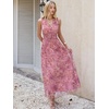 image:imageANRABESS Womens Floral Tulle Wedding Guest Maxi Dress  V Neck SleevelessALine Elastic WaistCasual Flowy Formal BohoBridal Shower Garden Party Beach VacationSummer FallDusty Orchid Floral