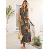 image:imageANRABESS Womens Floral Tulle Wedding Guest Maxi Dress  V Neck SleevelessALine Elastic WaistCasual Flowy Formal BohoBridal Shower Garden Party Beach VacationSummer FallRed Yellow Rose