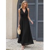 image:imageANRABESS Womens Floral Tulle Wedding Guest Maxi Dress  V Neck SleevelessALine Elastic WaistCasual Flowy Formal BohoBridal Shower Garden Party Beach VacationSummer FallBlack