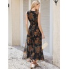 image:imageANRABESS Womens Floral Tulle Wedding Guest Maxi Dress  V Neck SleevelessALine Elastic WaistCasual Flowy Formal BohoBridal Shower Garden Party Beach VacationSummer FallFloral Black Yellow