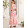 image:imageANRABESS Womens Floral Tulle Wedding Guest Maxi Dress  V Neck SleevelessALine Elastic WaistCasual Flowy Formal BohoBridal Shower Garden Party Beach VacationSummer FallYellow Pink Floral White