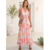 image:imageANRABESS Womens Floral Tulle Wedding Guest Maxi Dress  V Neck SleevelessALine Elastic WaistCasual Flowy Formal BohoBridal Shower Garden Party Beach VacationSummer FallYellow Pink Floral White