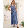 image:imageANRABESS Womens Floral Tulle Wedding Guest Maxi Dress  V Neck SleevelessALine Elastic WaistCasual Flowy Formal BohoBridal Shower Garden Party Beach VacationSummer FallMulticolored Rose Blue