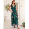 image:imageANRABESS Womens Floral Tulle Wedding Guest Maxi Dress  V Neck SleevelessALine Elastic WaistCasual Flowy Formal BohoBridal Shower Garden Party Beach VacationSummer FallOrange Floral Dark Green