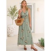 image:imageANRABESS Womens Floral Tulle Wedding Guest Maxi Dress  V Neck SleevelessALine Elastic WaistCasual Flowy Formal BohoBridal Shower Garden Party Beach VacationSummer FallFloral Green