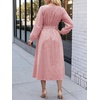 image:imageANRABESS Womens Long Sleeve Midi Dress Striped Fall Casual Dress  Elastic Waist Flowy A Line Dresses With Pockets Work Travel Beach Vacation Clothes Lightweight Breathable Summer OutfitsLightcoral White Stripe