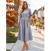 image:imageANRABESS Womens Long Sleeve Midi Dress Striped Fall Casual Dress  Elastic Waist Flowy A Line Dresses With Pockets Work Travel Beach Vacation Clothes Lightweight Breathable Summer OutfitsNavy White Stripe