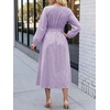 image:imageANRABESS Womens Long Sleeve Midi Dress Striped Fall Casual Dress  Elastic Waist Flowy A Line Dresses With Pockets Work Travel Beach Vacation Clothes Lightweight Breathable Summer OutfitsPurple White Stripe