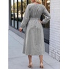 image:imageANRABESS Womens Long Sleeve Midi Dress Striped Fall Casual Dress  Elastic Waist Flowy A Line Dresses With Pockets Work Travel Beach Vacation Clothes Lightweight Breathable Summer OutfitsBlack White Stripe