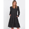 image:imageANRABESS Womens Long Sleeve Midi Dresses  V Neck Swing Tiered Dress Beach Vacation Work Business Casual 2026 Fall Summer Flowy OutfitBlack