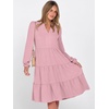 image:imageANRABESS Womens Long Sleeve Midi Dresses  V Neck Swing Tiered Dress Beach Vacation Work Business Casual 2026 Fall Summer Flowy OutfitBright Pink