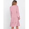image:imageANRABESS Womens Long Sleeve Midi Dresses  V Neck Swing Tiered Dress Beach Vacation Work Business Casual 2026 Fall Summer Flowy OutfitBright Pink