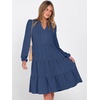 image:imageANRABESS Womens Long Sleeve Midi Dresses  V Neck Swing Tiered Dress Beach Vacation Work Business Casual 2026 Fall Summer Flowy OutfitDeep Blue