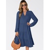 image:imageANRABESS Womens Long Sleeve Midi Dresses  V Neck Swing Tiered Dress Beach Vacation Work Business Casual 2026 Fall Summer Flowy OutfitDeep Blue