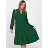 image:imageANRABESS Womens Long Sleeve Midi Dresses  V Neck Swing Tiered Dress Beach Vacation Work Business Casual 2026 Fall Summer Flowy OutfitForest Green