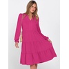 image:imageANRABESS Womens Long Sleeve Midi Dresses  V Neck Swing Tiered Dress Beach Vacation Work Business Casual 2026 Fall Summer Flowy OutfitHot Pink