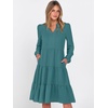 image:imageANRABESS Womens Long Sleeve Midi Dresses  V Neck Swing Tiered Dress Beach Vacation Work Business Casual 2026 Fall Summer Flowy OutfitLake