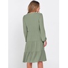 image:imageANRABESS Womens Long Sleeve Midi Dresses  V Neck Swing Tiered Dress Beach Vacation Work Business Casual 2026 Fall Summer Flowy OutfitLight Green