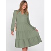 image:imageANRABESS Womens Long Sleeve Midi Dresses  V Neck Swing Tiered Dress Beach Vacation Work Business Casual 2026 Fall Summer Flowy OutfitLight Green