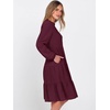 image:imageANRABESS Womens Long Sleeve Midi Dresses  V Neck Swing Tiered Dress Beach Vacation Work Business Casual 2026 Fall Summer Flowy OutfitWine Red