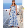 image:imageANRABESS Womens Maxi Dress 2026 Summer Casual Sleeveless Spaghetti Strap Boho Sundress Flowy Tiered Beach Vacation Long DressBlue Floral
