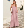 image:imageANRABESS Womens Maxi Dress 2026 Summer Casual Sleeveless Spaghetti Strap Boho Sundress Flowy Tiered Beach Vacation Long DressBright Pink