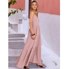 image:imageANRABESS Womens Maxi Dress 2026 Summer Casual Sleeveless Spaghetti Strap Boho Sundress Flowy Tiered Beach Vacation Long DressBright Pink
