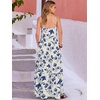 image:imageANRABESS Womens Maxi Dress 2026 Summer Casual Sleeveless Spaghetti Strap Boho Sundress Flowy Tiered Beach Vacation Long DressDark Blue Floral