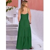 image:imageANRABESS Womens Maxi Dress 2026 Summer Casual Sleeveless Spaghetti Strap Boho Sundress Flowy Tiered Beach Vacation Long DressForest Green