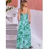 image:imageANRABESS Womens Maxi Dress 2026 Summer Casual Sleeveless Spaghetti Strap Boho Sundress Flowy Tiered Beach Vacation Long DressGreen Floral