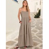 image:imageANRABESS Womens Maxi Dress 2026 Summer Casual Sleeveless Spaghetti Strap Boho Sundress Flowy Tiered Beach Vacation Long DressLight Camel