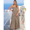 image:imageANRABESS Womens Maxi Dress 2026 Summer Casual Sleeveless Spaghetti Strap Boho Sundress Flowy Tiered Beach Vacation Long DressLight Camel