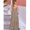 image:imageANRABESS Womens Maxi Dress 2026 Summer Casual Sleeveless Spaghetti Strap Boho Sundress Flowy Tiered Beach Vacation Long DressLight Camel