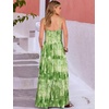 image:imageANRABESS Womens Maxi Dress 2026 Summer Casual Sleeveless Spaghetti Strap Boho Sundress Flowy Tiered Beach Vacation Long DressLight Green Printed