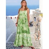 image:imageANRABESS Womens Maxi Dress 2026 Summer Casual Sleeveless Spaghetti Strap Boho Sundress Flowy Tiered Beach Vacation Long DressLight Green Printed